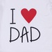 Bộ cotton tay dài in chữ I Love Dad Kiza bé gái - mặt sau