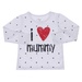 Bộ cotton tay dài in chữ I Love Mummy Kiza bé gái - mặt trái