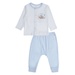 Bộ quần áo bé trai dài tay cài giữa Otis KidsPlaza ND21T (Trắng Xanh) - mặt trước