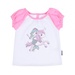 Bộ quần áo cộc tay bé gái KidsPlaza họa tiết Nàng Tiên Cá cưỡi Ngựa BH21H (Trắng Hồng) - mặt trái