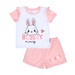 Bộ quần áo cộc tay bé gái KidsPlaza in hình Thỏ Bunny LN21T (Trắng Hồng) - mặt trước