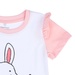 Bộ quần áo cộc tay bé gái KidsPlaza in hình Thỏ Bunny LN21T (Trắng Hồng) - mặt sau