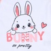 Bộ quần áo cộc tay bé gái KidsPlaza in hình Thỏ Bunny LN21T (Trắng Hồng) - góc nghiêng