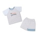 Bộ quần áo cộc tay bé trai cài chéo Otis Kids Plaza kẻ ghi ND22H - mặt trước