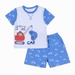 Bộ quần áo cộc tay bé trai KidsPlaza dập in hình chữ I'm Cars TT21H (Trắng Xanh) - mặt trước