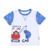 Bộ quần áo cộc tay bé trai KidsPlaza dập in hình chữ I'm Cars TT21H (Trắng Xanh) - mặt trái