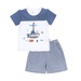 Bộ quần áo cộc tay bé trai KidsPlaza in hình Tàu Ngầm LN21T (Xanh) - mặt trước