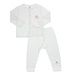 Bộ quần áo dài tay bé gái neil cài giữa Mamago HN20H 6-9M (Trắng) - mặt trước