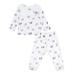 Bộ quần áo dài tay bé trai phối cún KidsPlaza M21T (Trắng) - mặt trước