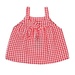Bộ quần áo hai dây kẻ zip kaki KidsPlaza M21H (Đỏ Trắng) - mặt trái
