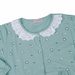 Bộ quần áo sau sinh cho mẹ in họa tiết Trái Tim cổ ren xanh M23 - mặt trái