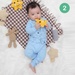 Quần áo sơ sinh cài giữa in hình vũ trụ Mamago (Xanh) 1-18M - mặt phải