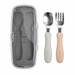 Bộ thìa & dĩa inox Moyuum kèm hộp đựng - mặt trước