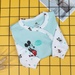 Bộ body sơ sinh dài tay Mamago NĐ19 in hình chuột Mickey (Xanh) - mặt trước