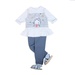 Bộ quần áo bé gái in em bé đội mèo Mamago M19T - mặt trước