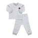 Bộ trần bông Mamago HN19D in hình monkey (Ghi) - mặt trước