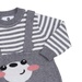 Body len bé trai KidsPlaza phối kẻ HN23D (Ghi) 3-6M - mặt trái