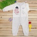 Body sơ sinh dài tay Otis KidsPlaza ND22H (Trắng ghi) - mặt trước
