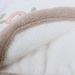 Chăn bông Mamago thêu chữ LOVE MM04 màu trắng sữa - mặt phải