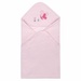 Chăn ủ có mũ thêu hình KidsPlaza 2 lớp BA21 (Hồng) - mặt trước