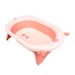 Chậu tắm cho bé Kidsplaza cảm biến gấp gọn 6009 (Hồng pastel) - mặt trước