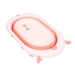 Chậu tắm cho bé Kidsplaza cảm biến gấp gọn 6009 (Hồng pastel) - mặt trái