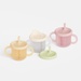 Cốc tập uống silicone Moyuum 3 giai đoạn (Hồng) - góc nghiêng