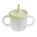 Cốc tập uống silicone Moyuum 3 giai đoạn (Trắng xanh) - mặt trái