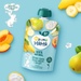 Trái cây nghiền, táo, lê, chuối, đào, sữa chua Fruto 90g - mặt sau
