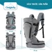 Địu 3 trong 1 trợ lực thoáng khí Comfybaby YN-602 - mặt trái