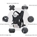 Địu cho em bé Baby Carrier Bebear 6611 - mặt trái