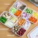 Hộp nhựa đựng thực phẩm Nakaya chia ngăn nắp dẻo (710ml) - mặt trước