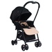 Xe đẩy cho bé KidsPlaza Compact 319 Linen (Màu Đen) - mặt trái