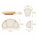 Khay ăn silicone Moyuum 3 ngăn cao cấp (Vàng) - mặt trái