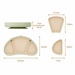 Khay ăn silicone Moyuum 3 ngăn cao cấp (Xanh) - mặt trái