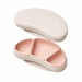 Khay ăn silicone Moyuum 3 ngăn cao cấp (Hồng dâu) - mặt trước