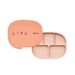 Khay ăn silicone Moyuum 5 ngăn cao cấp (Hồng dâu) - mặt trước