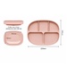 Khay ăn silicone Moyuum 5 ngăn cao cấp (Hồng dâu) - mặt sau