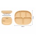 Khay ăn silicone Moyuum 5 ngăn cao cấp (Vàng) - mặt phải
