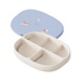 Khay ăn silicone Moyuum 5 ngăn cao cấp (Xanh trắng) - mặt trái