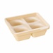 Khay trữ đa năng silicone Moyuum vuông 4 ngăn (Vàng) - mặt trước