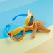 Kính râm cho bé KidsPlaza gọng dẻo 8177 C10 Yellow - mặt trái