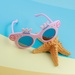 Kính râm thời trang KidsPlaza gọng dẻo 8240 C22 Peach - mặt trước