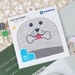Mũ sơ sinh kẻ tăm KidsPlaza ND22T (Ghi) - góc nghiêng