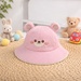 Mũ vành bé gái KidsPlaza gấu 2 tai 26K-H15 size 52 (Hồng) - mặt trước