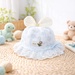 Mũ vành bé gái KidsPlaza thêu hoa & nơ 26K-H12 size 48 (Xanh dương) - mặt trước