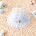 Mũ vành bé gái KidsPlaza thêu hoa & nơ 26K-H12 size 48 (Xanh dương) - mặt trái
