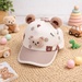 Mũ lưỡi trai KidsPlaza gấu 2 tai 26K-H19 size 52 (Nâu) - mặt trái