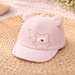 Mũ lưỡi trai KidsPlaza thêu gấu 2 tai 26K-H01 size 46 (Hồng) - mặt trước