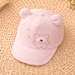 Mũ lưỡi trai KidsPlaza thêu gấu 2 tai 26K-H01 size 46 (Hồng) - mặt trái